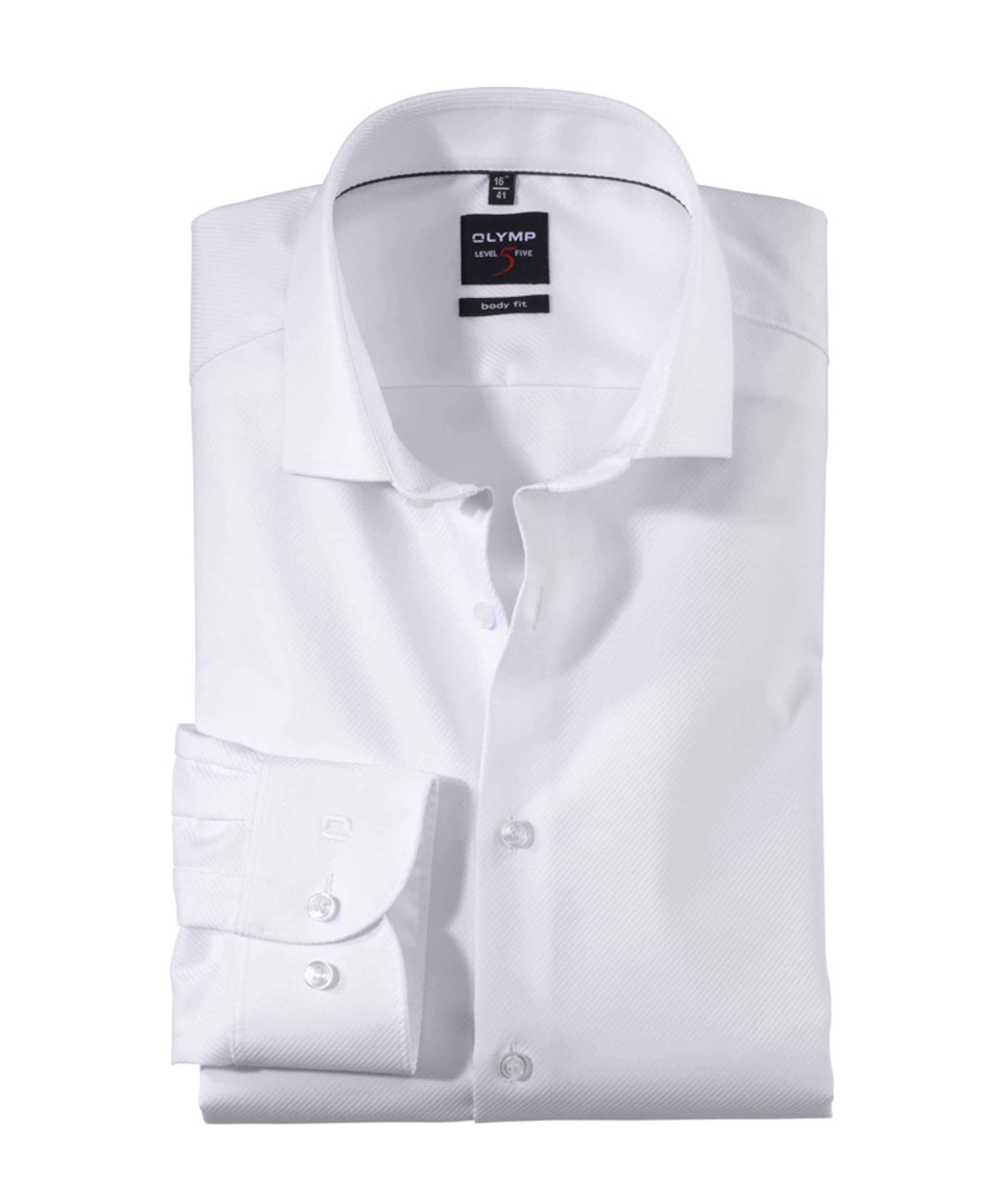 Heren overhemd lange mouw wit