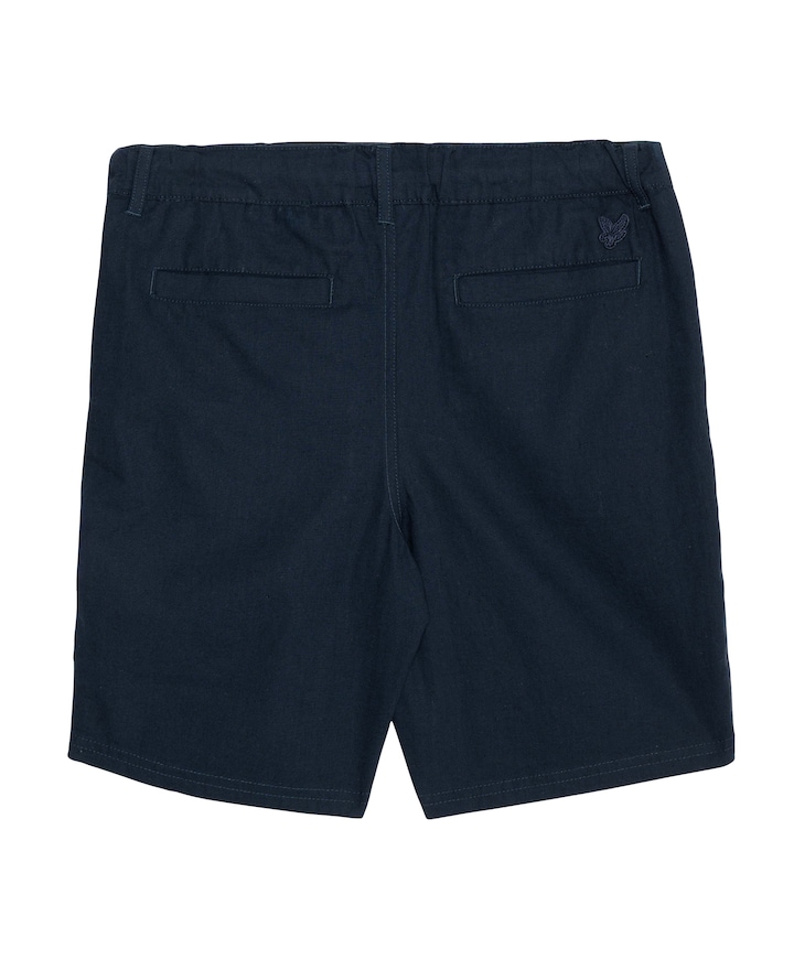Linen blend short jongens korte broek blauw