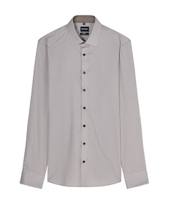Heren overhemd lange mouw beige