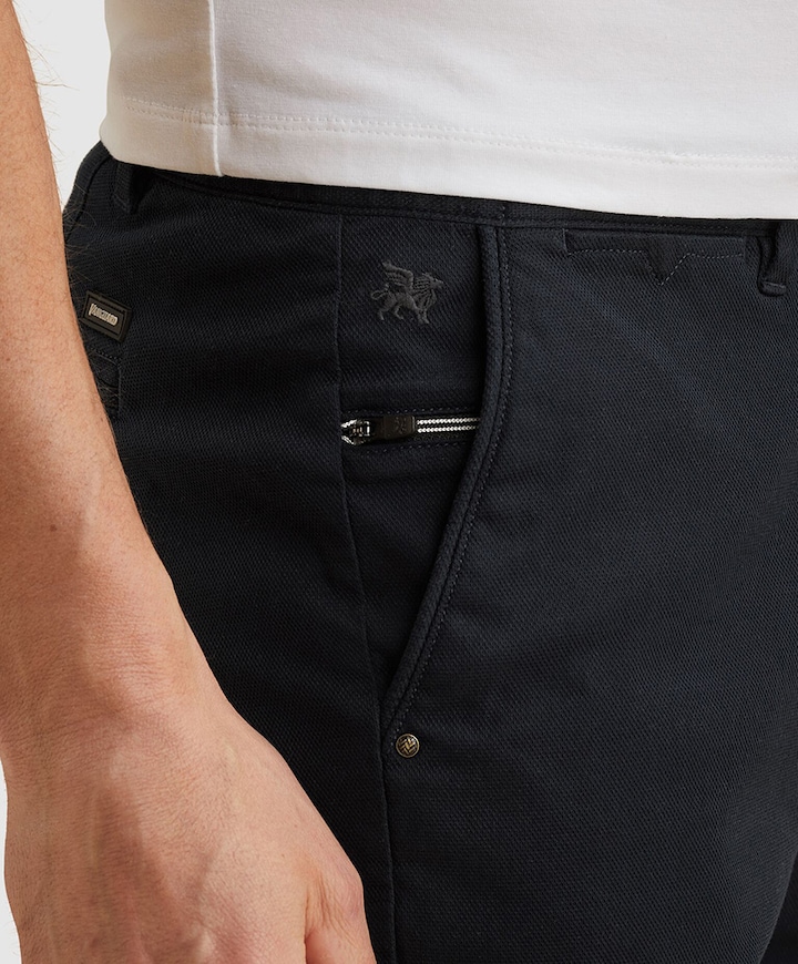 V65 DOBBY STRETCH PAKKET SH heren korte broek blauw