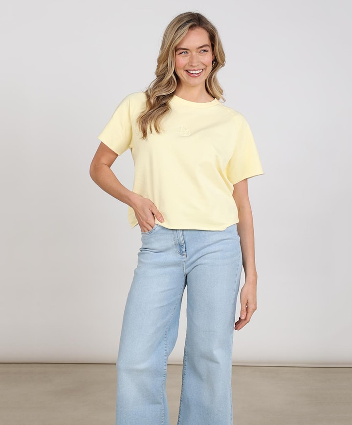 Dames T-shirt geel