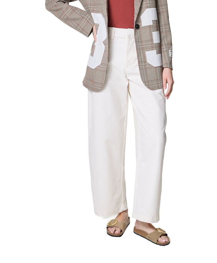 ONLCLAIR MW BARREL PANT PNT NOOS dames broek ecru