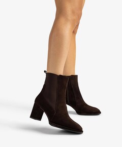 Luanco dames enkellaarzen bruin