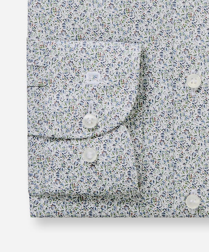 Heren overhemd extra lange mouw groen