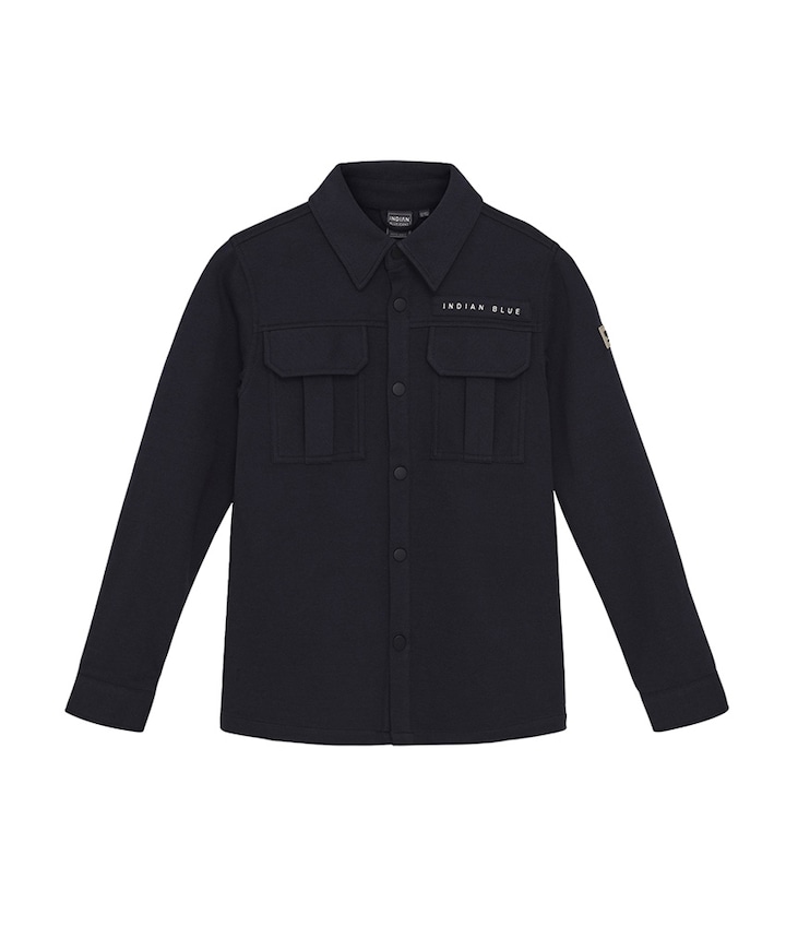 Jongens overhemd lange mouw blauw