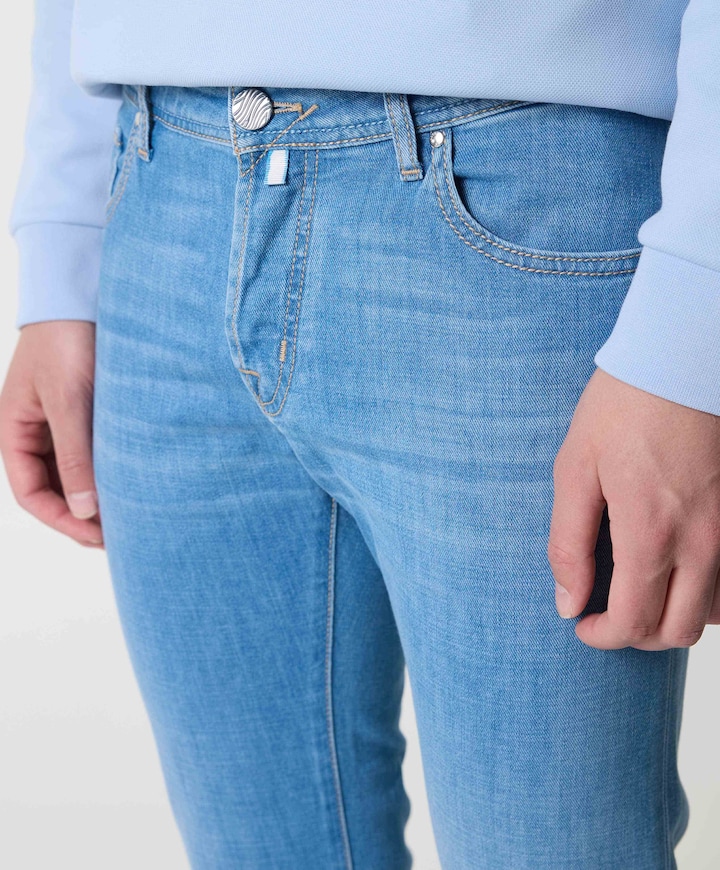 Nick Slim 5 pkt heren jeans blauw