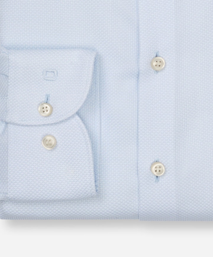 Heren overhemd lange mouw blauw