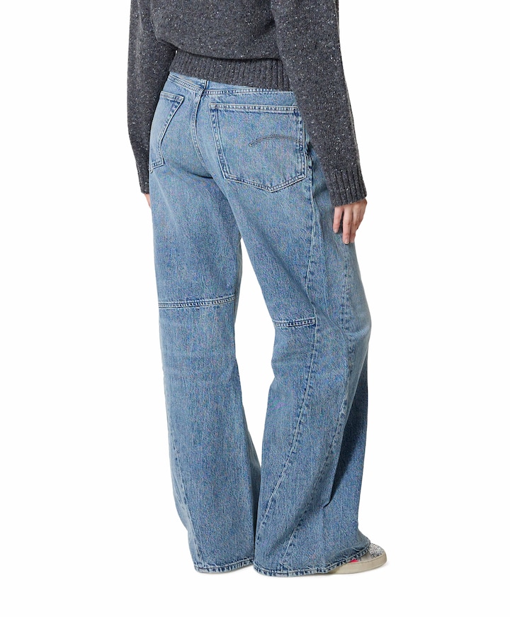 Contor 3D Wide Wmn dames jeans blauw