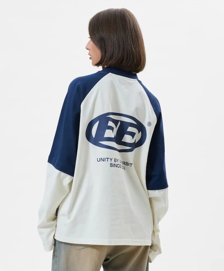 Uniseks longsleeve ecru