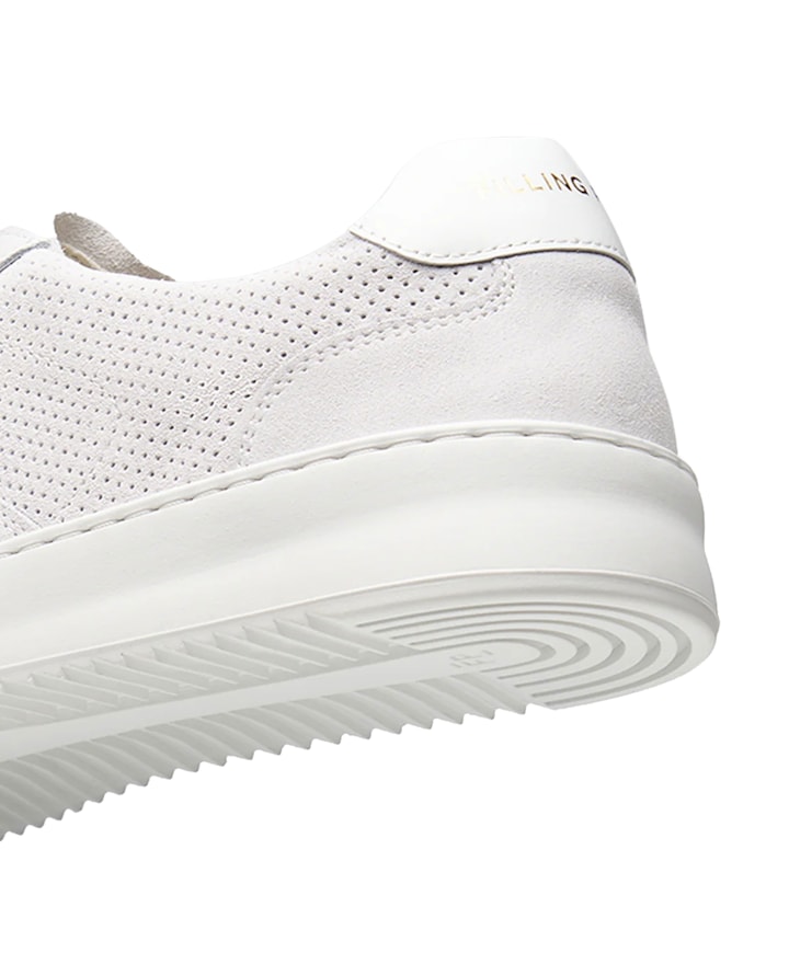 Mondo Suede Perforated heren sneakers wit