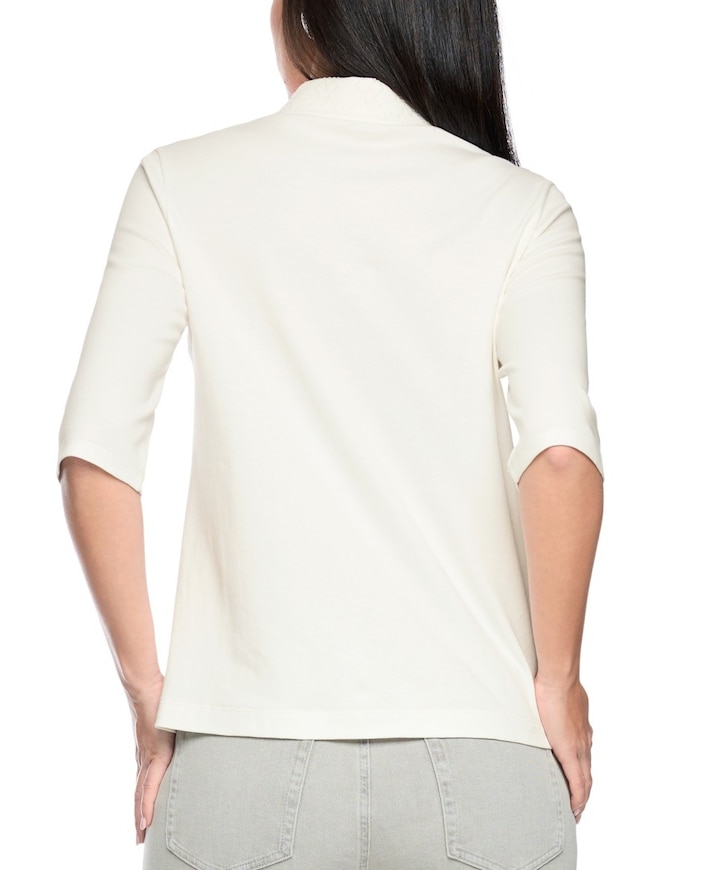 Dames polo ecru