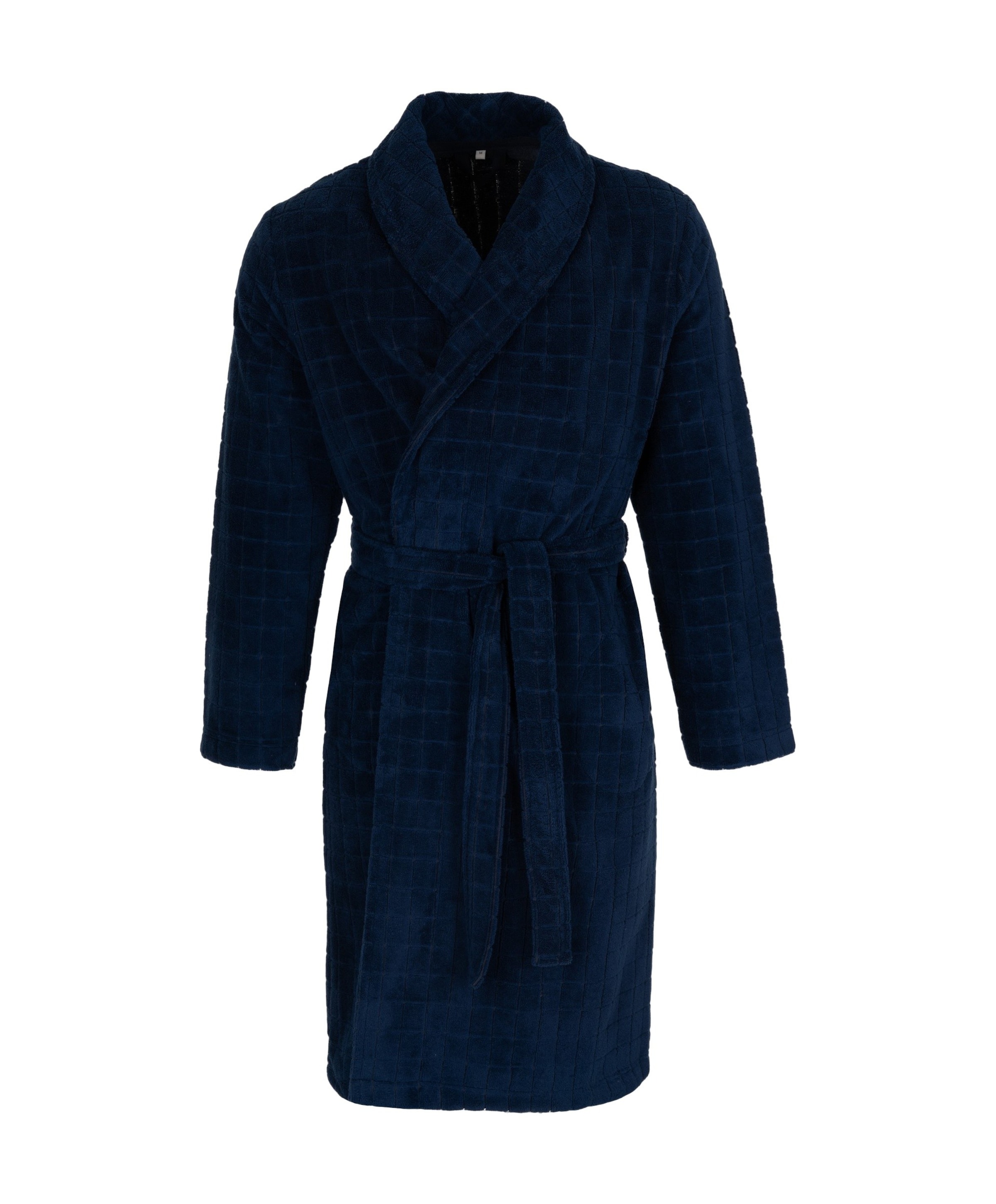 Heren ochtendjas blauw