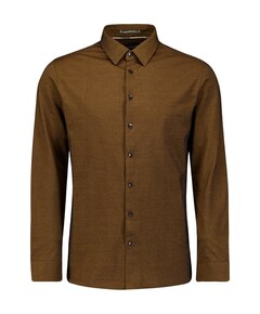 Heren overhemd lange mouw beige