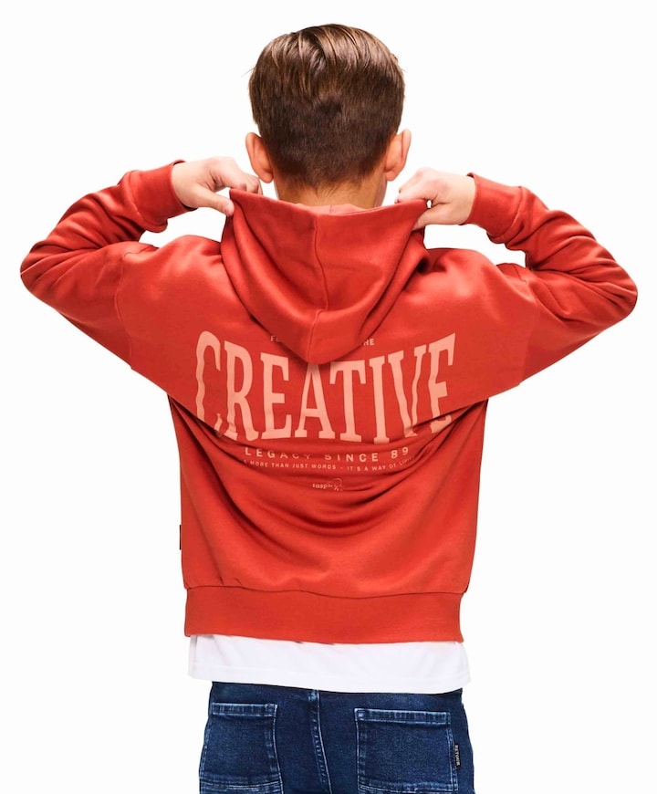 Jongens hoodie oranje