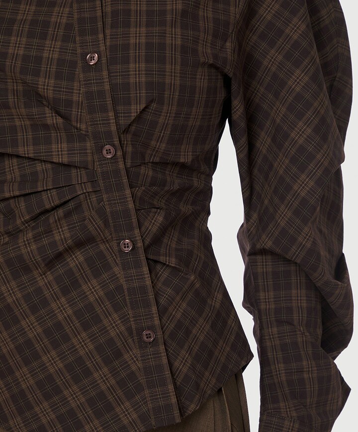 Dames blouse bruin