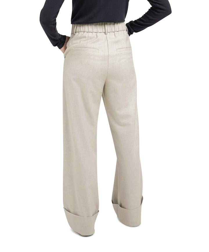 With turn-ups broek grijs