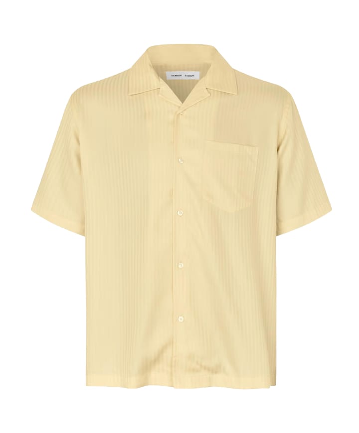 Heren overhemd korte mouw geel