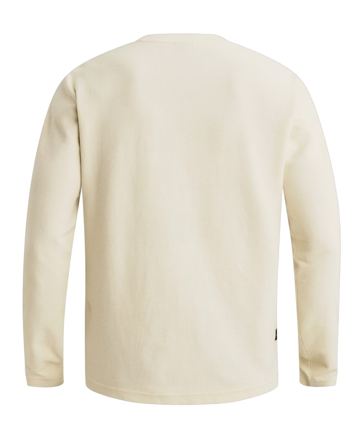 Heren longsleeve ecru
