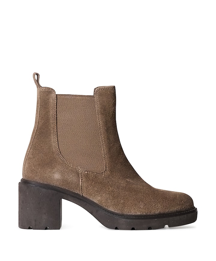 Yvette dames enkellaarzen beige