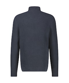 Heren trui met rits blauw