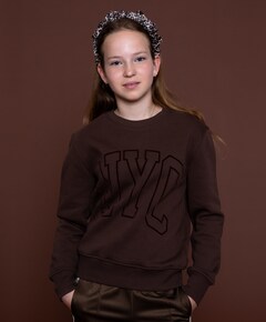 Meisjes sweater bruin