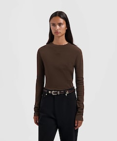 Dames longsleeve bruin