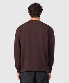 Heren longsleeve bruin
