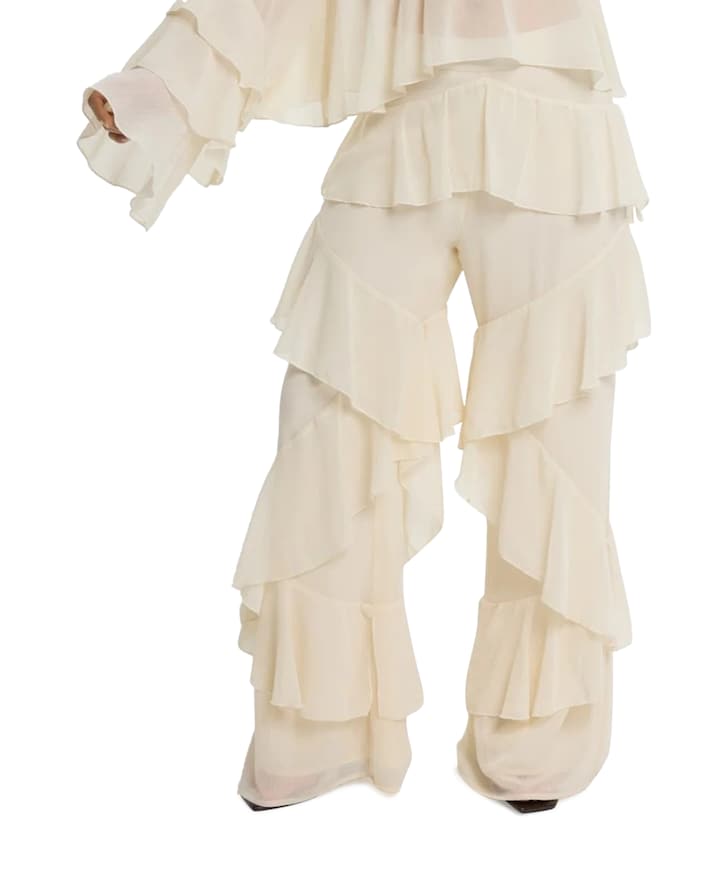 AYA PANTS dames broek ecru