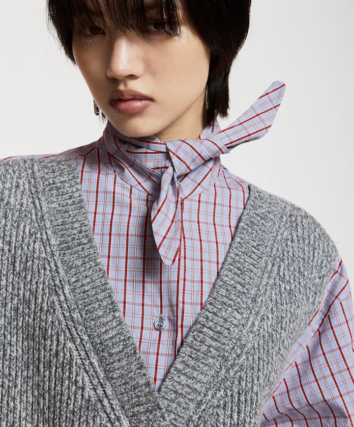 Dames blouse grijs