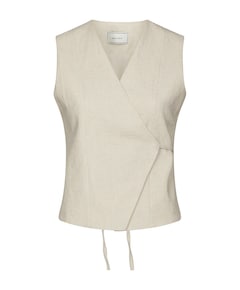 Dames gilet beige