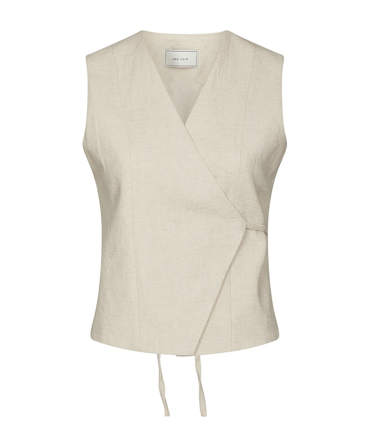 Dames gilet beige