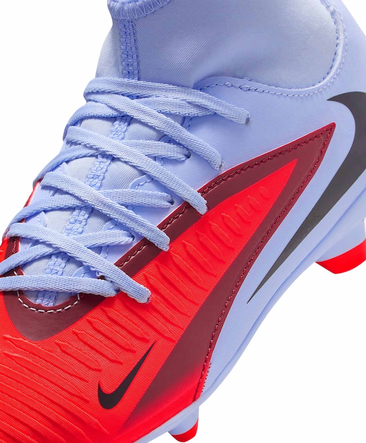 Jr Phantom 6 High Club Fg/mg jongens voetbalschoenen blauw