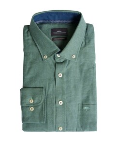 Heren overhemd lange mouw groen