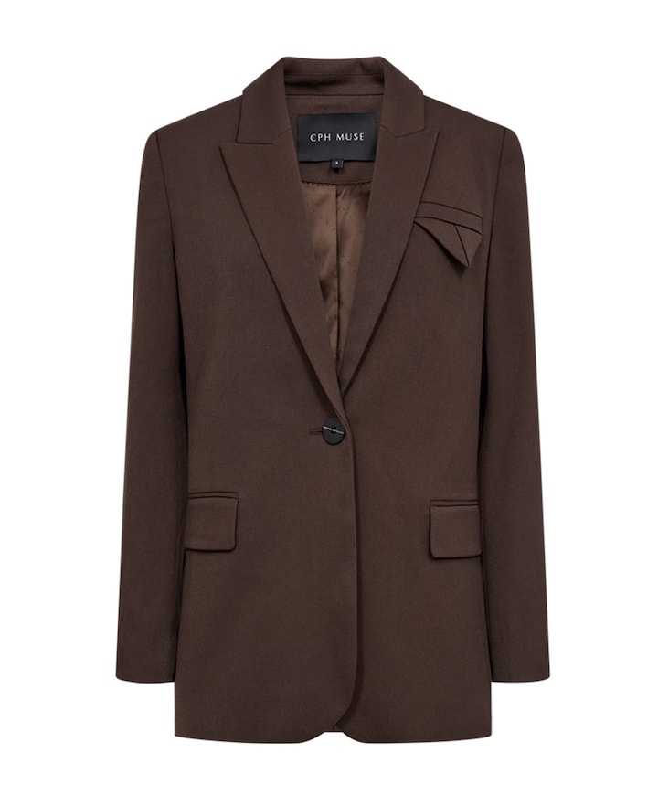 Dames blazer bruin