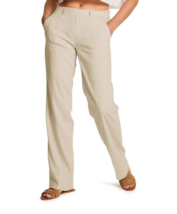 Hannah - Flowy Linen - 704 - Summer dames broek groen