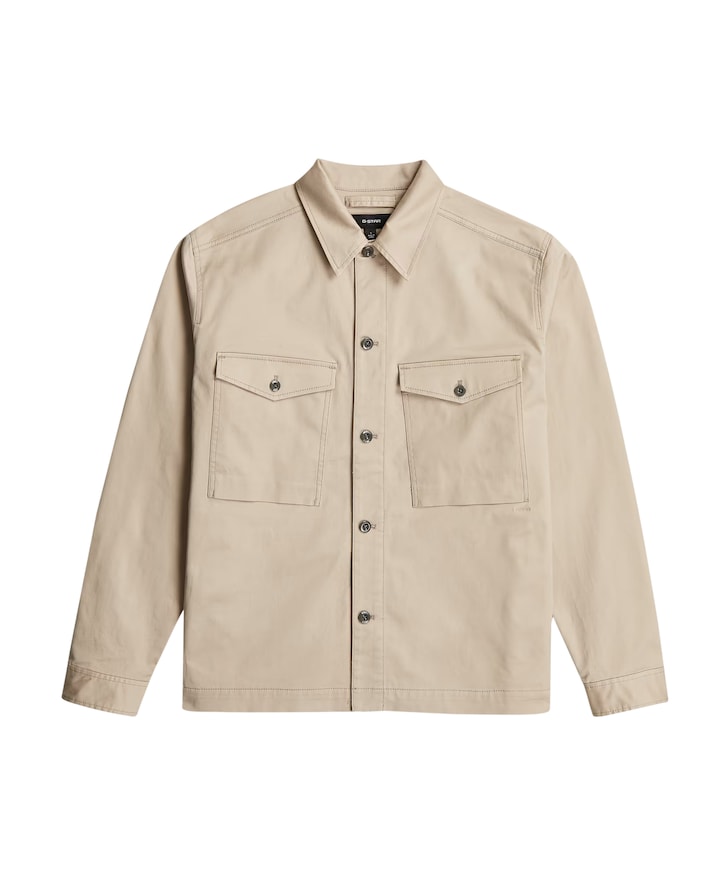 Heren overshirt beige