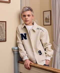 Jongens jas ecru