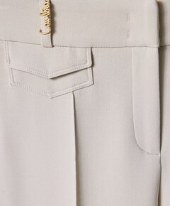Fawn flap pocket dames broek beige