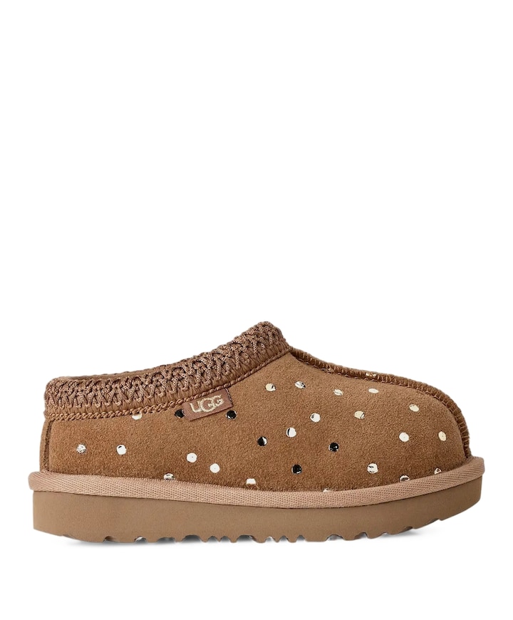 T TASMAN II SHINY DOTS meisjes enkellaarzen bruin
