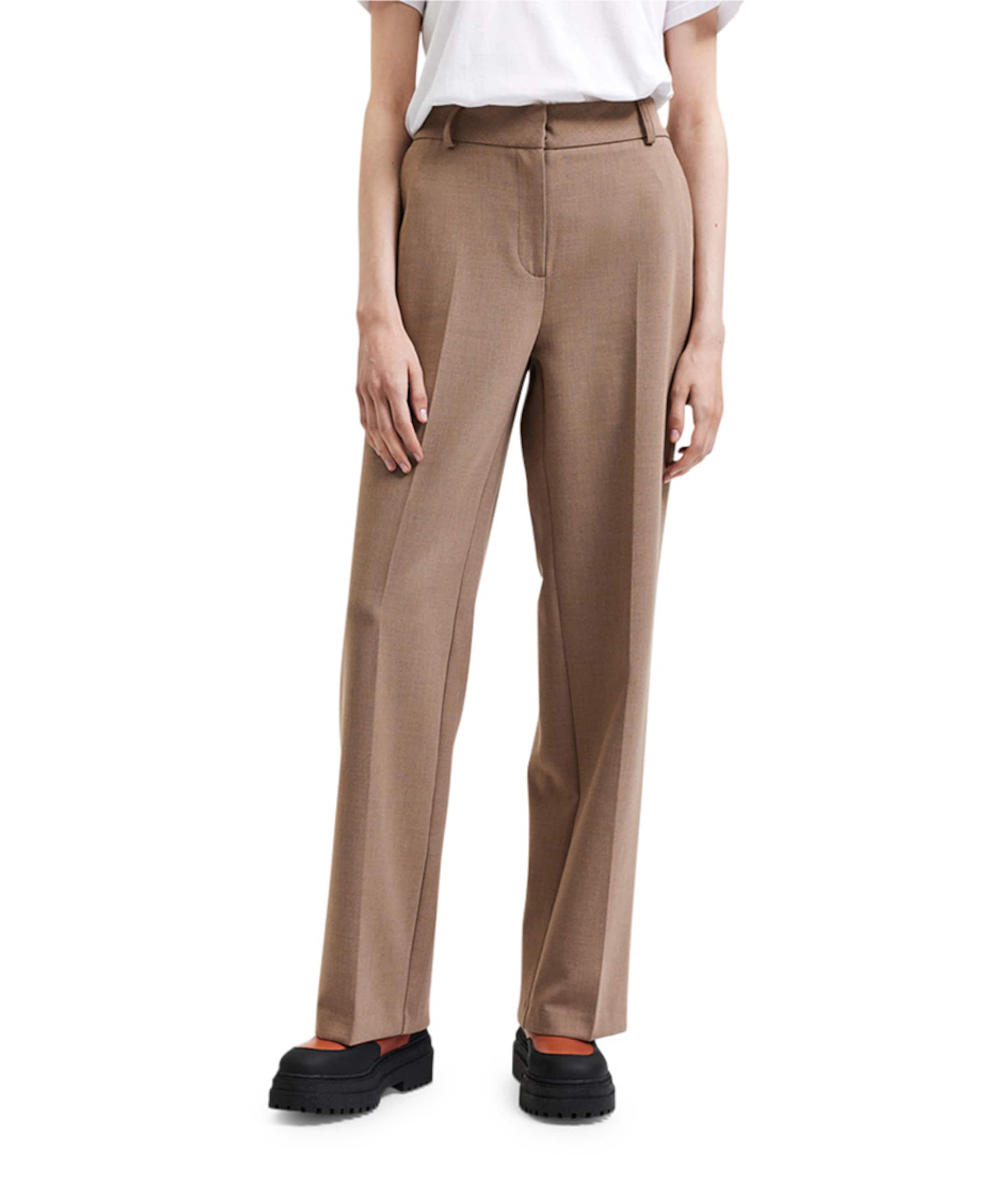 SLFRITA MW WIDE PANT CAMEL beige