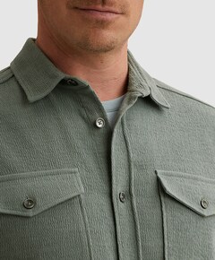 Heren overhemd lange mouw groen