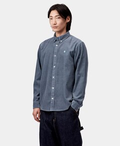 Heren overhemd lange mouw blauw