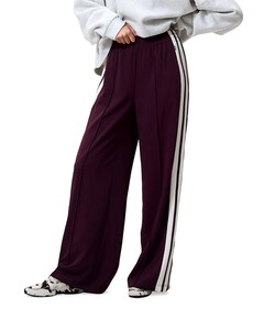 Side button tracksuit broek bordeaux