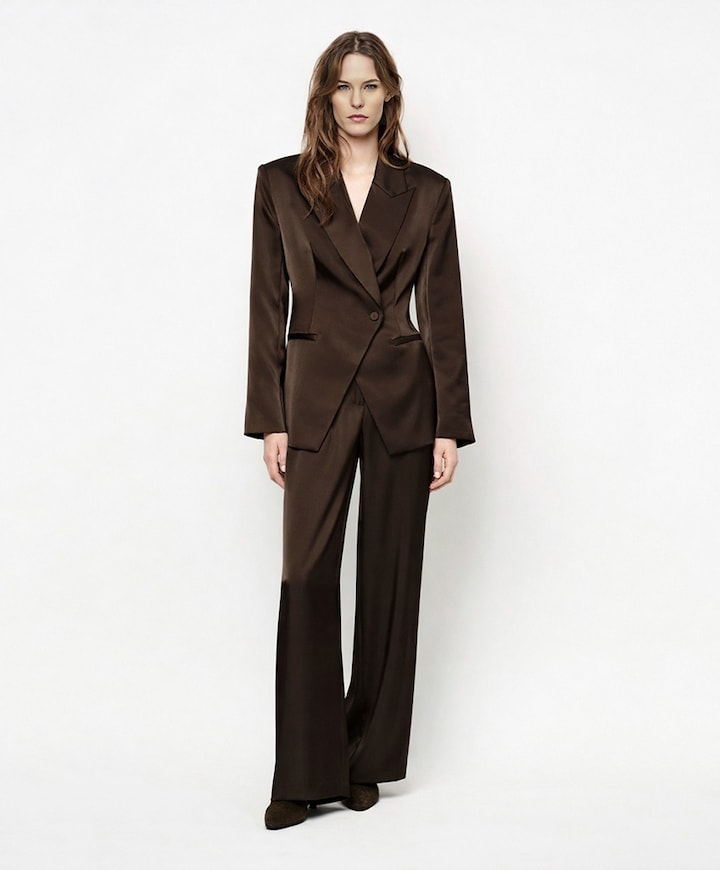 Dames blazer bruin