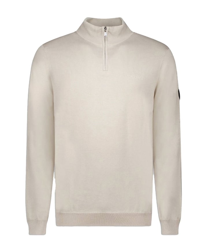 Trui met rits beige