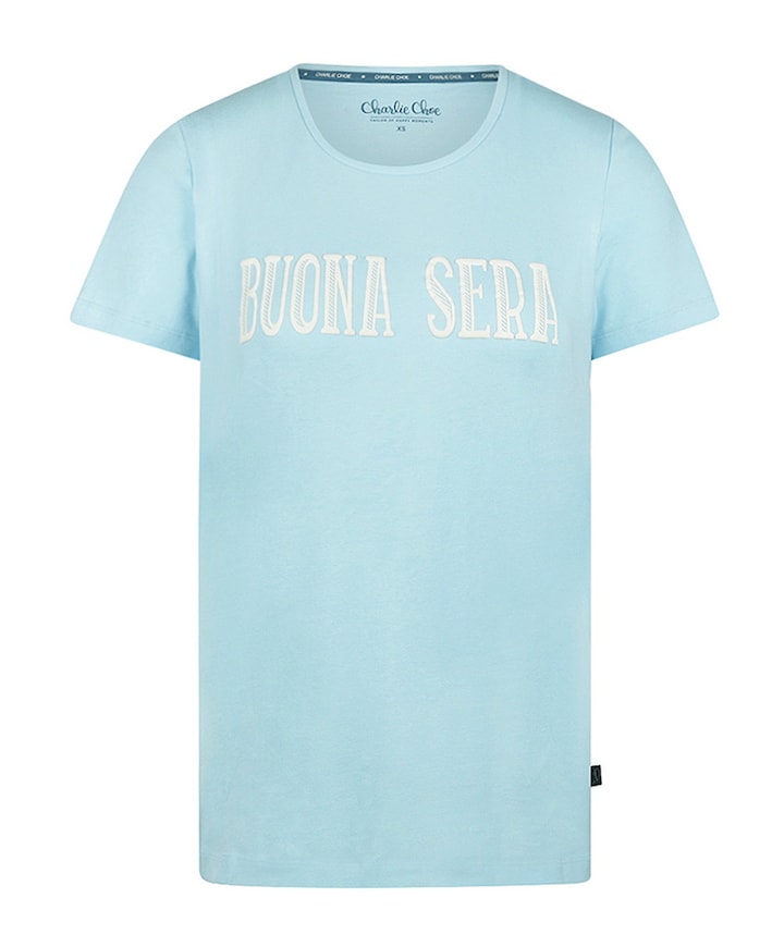 Dames pyjamatop blauw