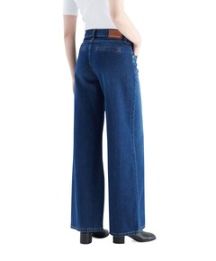wide leg dames jeans blauw