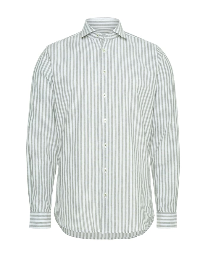 Heren overhemd lange mouw groen