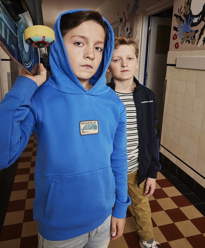 Jongens hoodie blauw