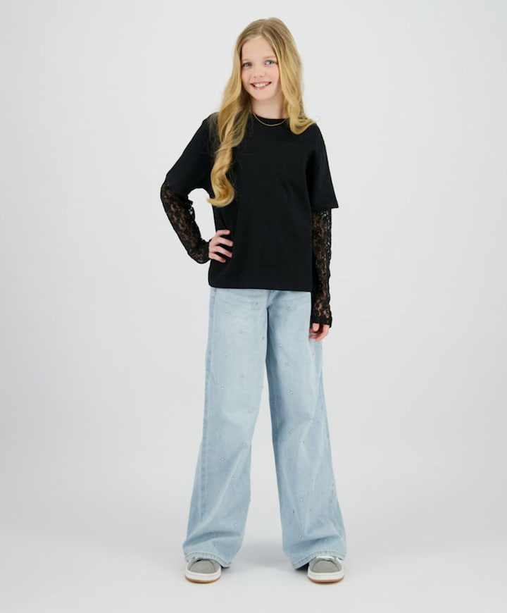 Meisjes longsleeve zwart